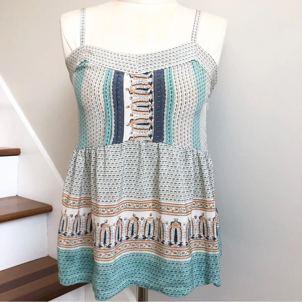Vanessa Virginia Anthropologie Montara 100% Silk Peplum Blouse sz 0 - Picture 1 of 12